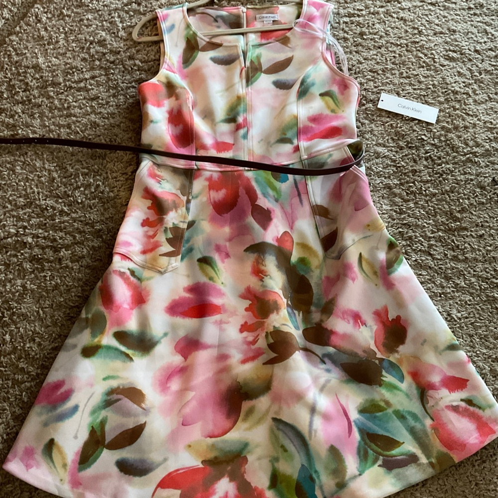 Calvin Klein dress size 14 nwt floral